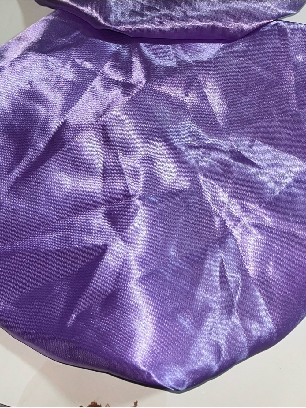 Satin Black Hair Bonnet - Women's Hair Accessory - Picture 2 of 2